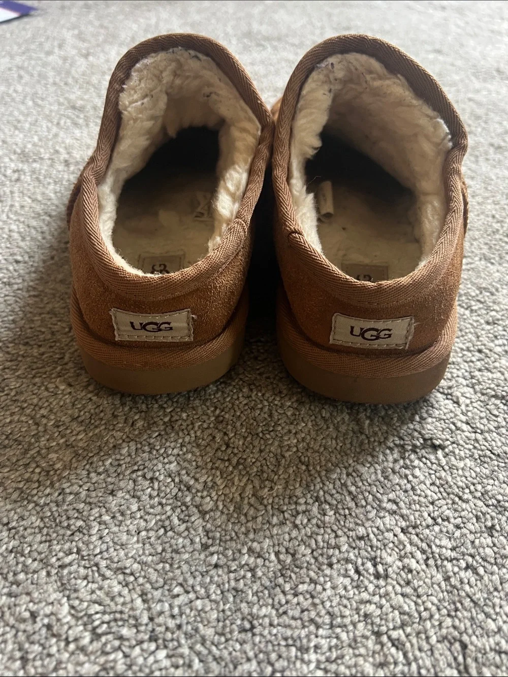 UGG Classic Slipper Chestnut Suede Shearling Kids Size 3